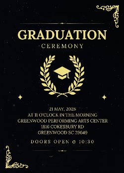 Adult Education Graduation Announcement